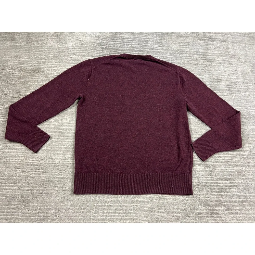 Old Navy Sweater Mens‎ Small Burgundy Crew Neck Cotton Blend Heathered Classic